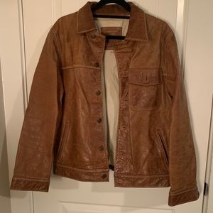 Gap 100% leather jacket